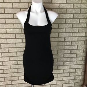 Shein black cotton halter dress size medium